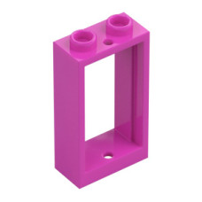 LEGO ablakkeret 1×2×3, sötét rózsaszín (60593)