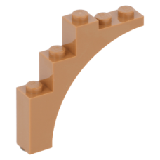 Eredeti, új LEGO boltív 1×5×4, középsötét testszínű (2339/14395) - elegáns forma egyedi szerkezetek kialakításához