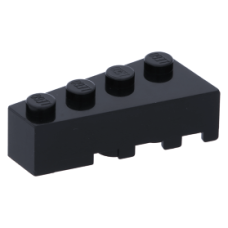 LEGO ék/szárny 4×2 tetején négy bütyökkel balos, fekete (41768)