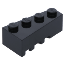 LEGO ék/szárny 4×2 tetején négy bütyökkel jobbos, fekete (41767)