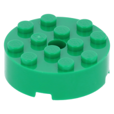LEGO henger 4x4 középen lyukkal, zöld (87081)