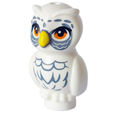 Eredeti, új LEGO madár bagoly mintás (Friends), fehér (103311) - karakteres állat figura a gyűjteményedbe
