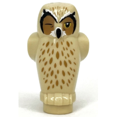 Eredeti, új LEGO madár bagoly mintás, sárgásbarna (66863) - karakteres állat figura a gyűjteményedbe