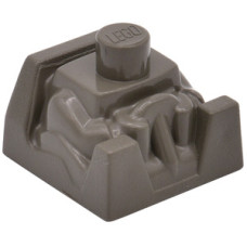 LEGO testrész autóversenyző test, régi sötétszürke (41850)