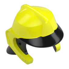 Eredeti, új LEGO tűzoltó sisak, neon sárga (69971) - stílusos fejfedő a minifiguráknak