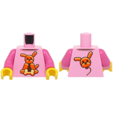 LEGO felsőtest lufikutya mintával, világos rózsaszín (76382)