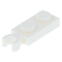 LEGO lapos elem 1x2 fogóval, fehér (78256)
