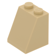 LEGO tetőelem 65°-os 2×2×2, sárgásbarna (3678b)