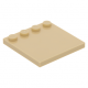 LEGO csempe 4×4 egyik szélén 4 bütyökkel, sárgásbarna (6179)