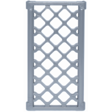 Eredeti, új LEGO ablak rácsos 1×4×6, matt ezüst (5032) - kiegészítő elem ajtókhoz és ablakokhoz