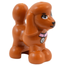 LEGO kutya pudli nyakörv mintával (Friends), sötét narancssárga (105989)