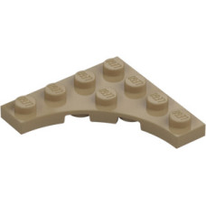 LEGO lapos elem 4x4 kör alakú kivágással, sötét sárgásbarna (35044)