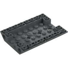 LEGO tetőelem fordított 45°-os 6×8 lyukakkal, sötétszürke (5117)