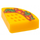 LEGO csempe 1×1 taco szelet mintával, világos narancssárga (80059)