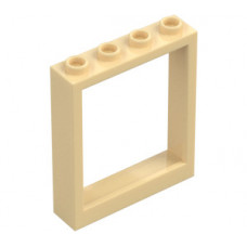 LEGO ajtókeret 1×4×4, sárgásbarna (6154)