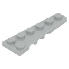 LEGO ék/szárny alakú lapos elem 6x2 jobbos, világosszürke (78444)