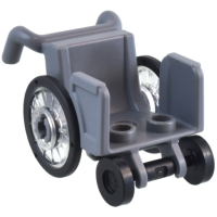 LEGO kerekesszék, sötétszürke (80440c01)