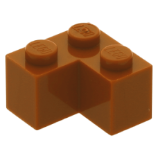 LEGO kocka 2x2 sarok, sötét narancssárga (2357)