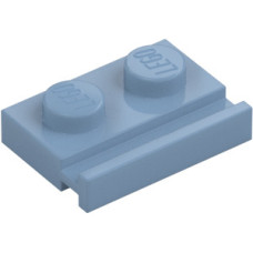 LEGO lapos elem 1x2 egyik oldala mentén ajtósínnel, homokkék (32028)
