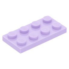 LEGO lapos elem 2x4, levendulalila (3020)