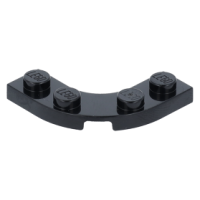 LEGO lapos elem íves sarok 3x3 1/4, fekete (68568)