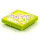 LEGO csempe 2×2 nap és virág mintával (Vidiyo BeatBit album), lime (3068pb1559)