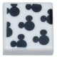 LEGO csempe 1×1 Mickey egér fej mintával, fehér (83087)