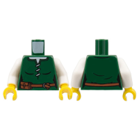 LEGO felsőtest fűzős ruha és öv mintával, sötétzöld (76382)