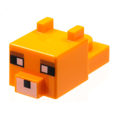 LEGO Minecraft róka fej, narancssárga (67028)