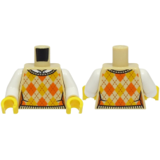 LEGO felsőtest kötött pulóver mintával, sárgásbarna (76382)