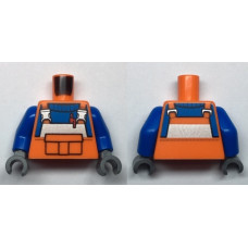 LEGO felsőtest overall és pulóver mintával, narancssárga (76382)