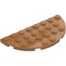 LEGO lapos elem félkör 4x8, középsötét testszínű (22888)