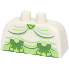 LEGO szoknya széles masni mintával, fehér (24068)