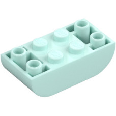 LEGO tetőelem fordított íves 4×2, világos vízzöld (5174)