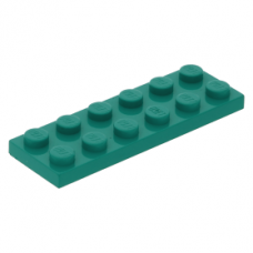 LEGO lapos elem 2x6, sötét türkizkék (3795)