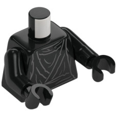 LEGO felsőtest rongyos ing és öv mintával (Nazgul), fekete (76382)