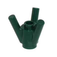 LEGO henger 1×1 3db rúddal (virágszár), sötétzöld (6331)