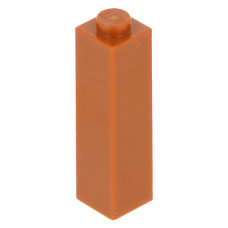 LEGO kocka 1x1×3, sötét narancssárga (14716)