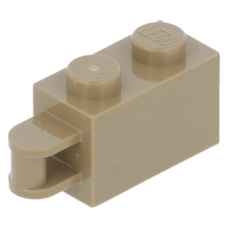 LEGO kocka 1x2 egyik oldalán fogantyúval, sötét sárgásbarna (34816)