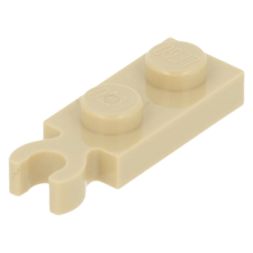 LEGO lapos elem 1x2 fogóval, sárgásbarna (78256)