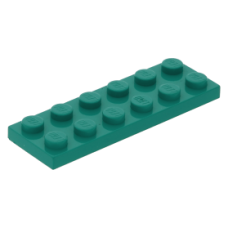 LEGO lapos elem 2x6, sötét türkizkék (3795)