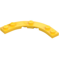 LEGO lapos elem íves sarok 5x5 1/4, sárga (80015)