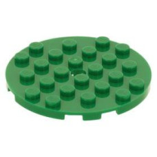 LEGO lapos elem kerek lyukkal középen 6x6, zöld (11213)