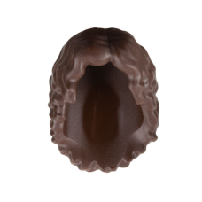 LEGO női haj göndör hosszú, sötétbarna (3886)