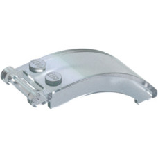 LEGO szélvédő 6 x 2 x 2 egyik végén fogantyúval, átlátszó opál (92474)