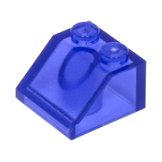 LEGO tetőelem 45°-os 2×2, átlátszó sötétlila (3039)