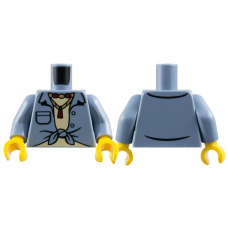 LEGO felsőtest nyaklánc és elől megkötött ing mintával, homokkék (76382)