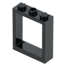 LEGO ablakkeret 1×3×3, fekete (51239)
