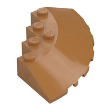 LEGO kocka kör alakú negyed 6x6 kivágásokkal és lejtős oldallal, középsötét testszínű (95188)