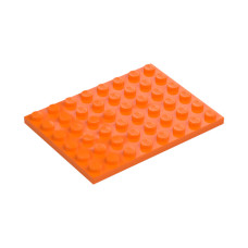LEGO lapos elem 6x8, narancssárga (3036)